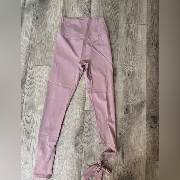 seer pastel pink ribbon tie up legging size small - Picture 4 of 7
